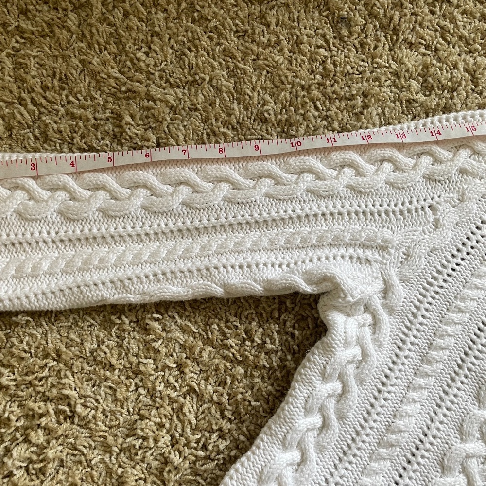 ralph lauren white knit and thread sweater women  Size Ps